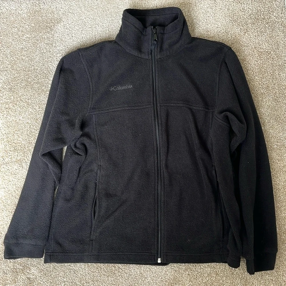 Columbia youth full zip fleece boys 14/16 black - Picture 1 of 7